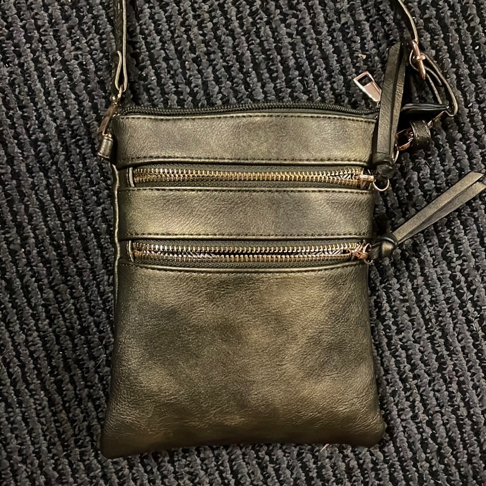 Green/Gold satchel purse